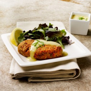 Котлеты-бюргеры из консервированного лосося