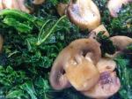 kale with mushrooms