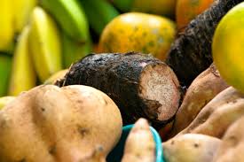 yams , banana, coconut fruit