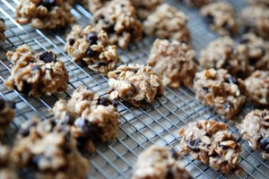 Овсяное печенье со свежей вишней