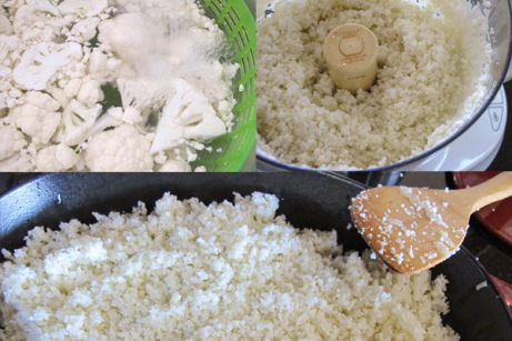 cauliflower-rice-steps