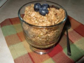 Каша без варки из кокоса с грушей